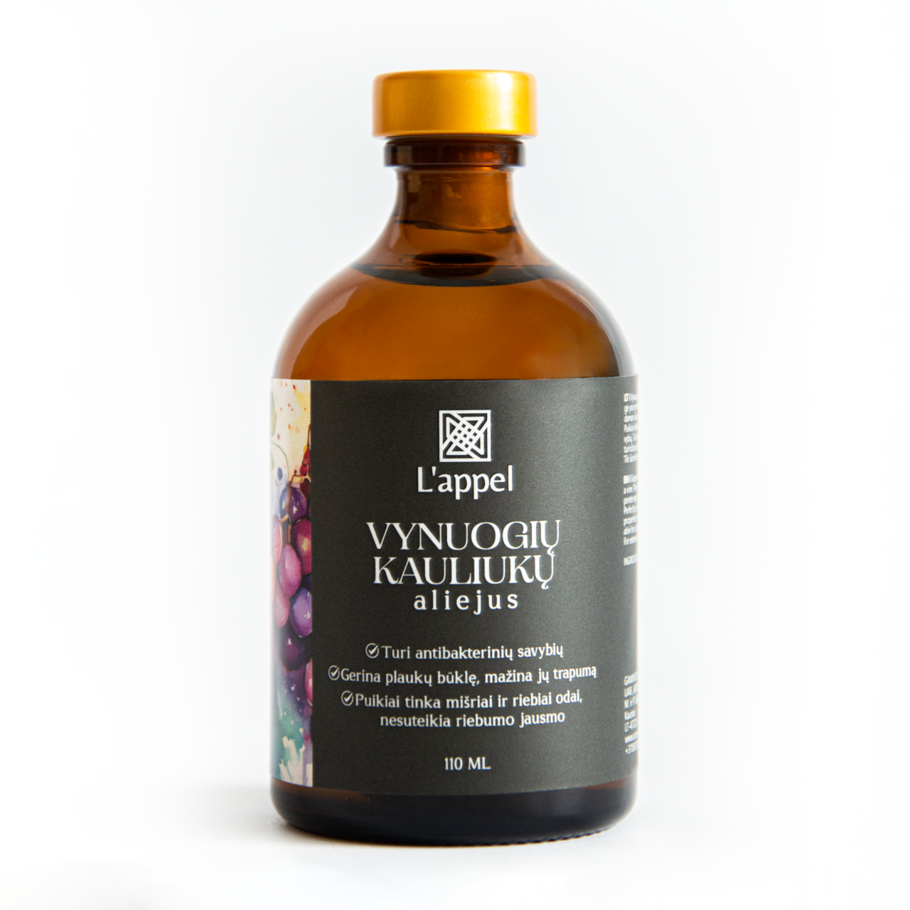 LAPPEL, Vynuogių kauliukų aliejus, 110 ml