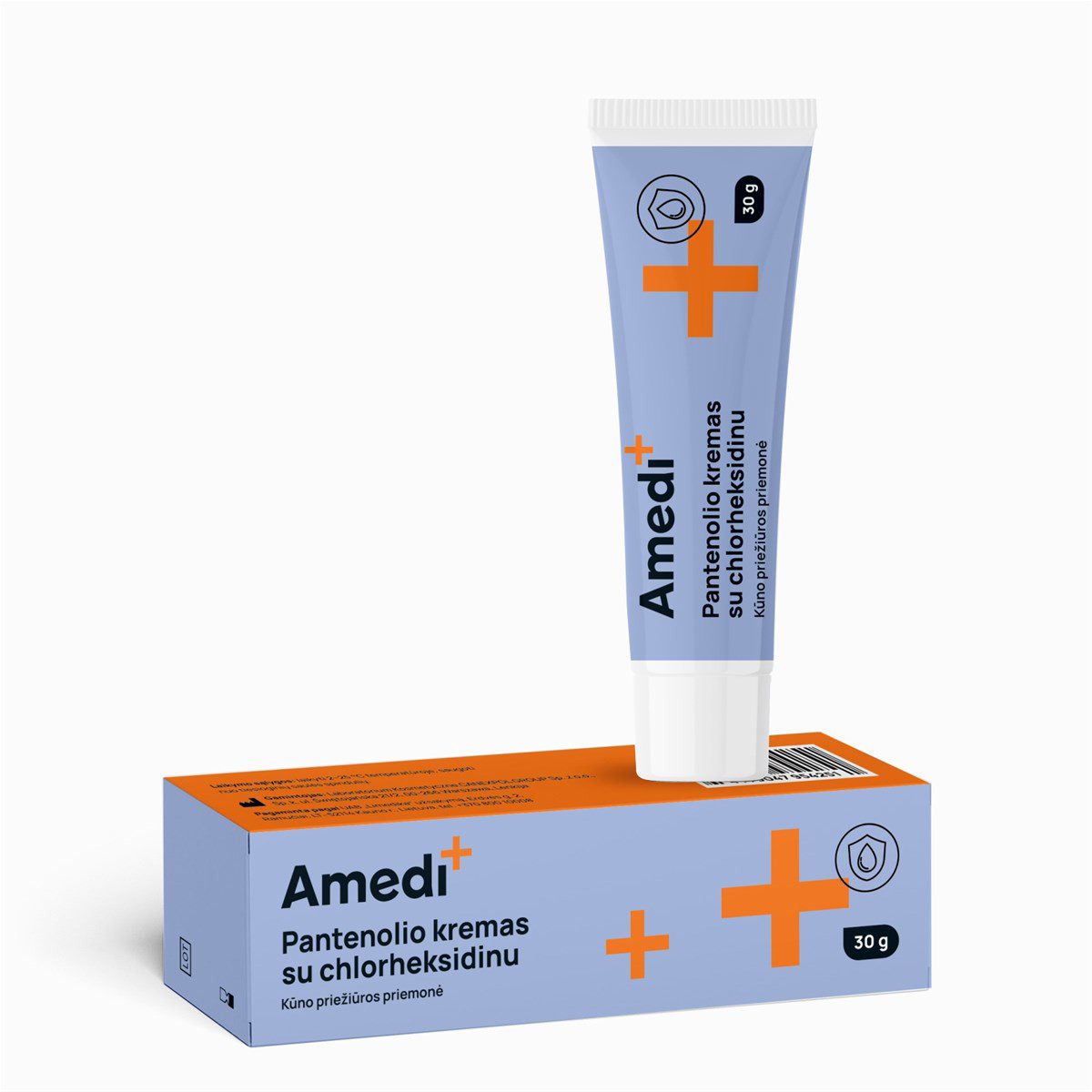 AMEDIPLUS, pantenolio kremas su chlorheksidinu, 30 g