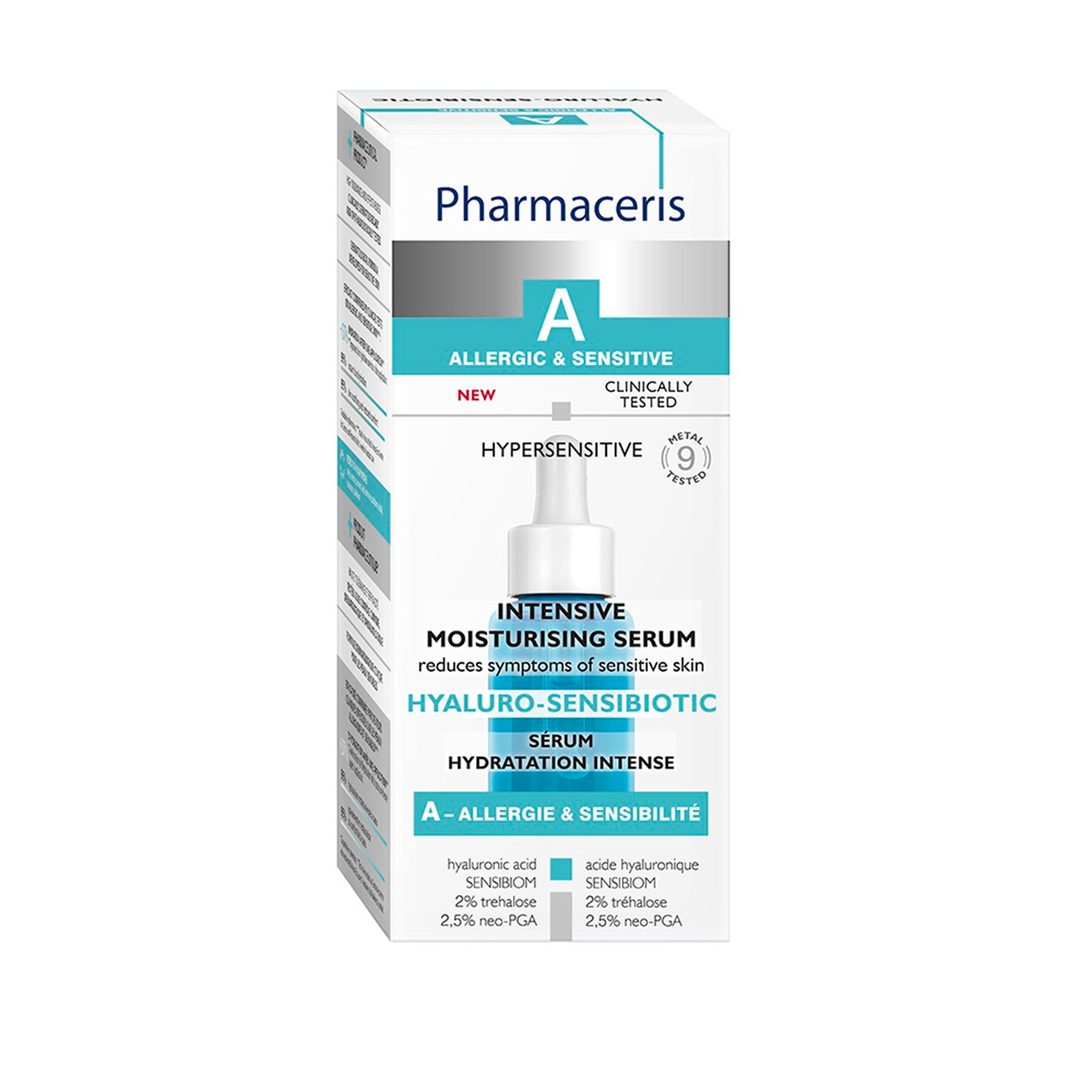 PHARMACERIS A HYALURO SENSIBIOTIC intensyviai drėkinantis serumas, 30ml