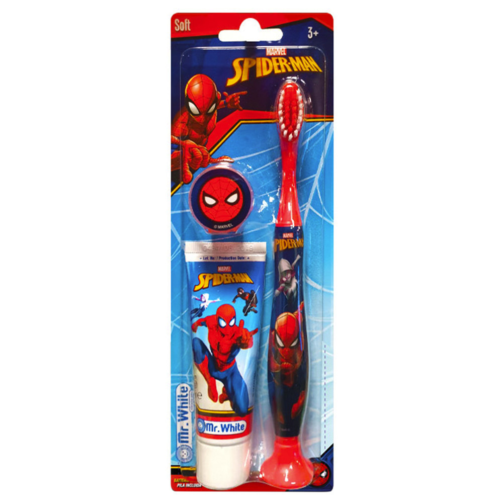 SPIDER-MAN kelioninis rinkinys vaikams: dantų pasta, 25 ml. + dantų šepetėlis, 1 vnt.