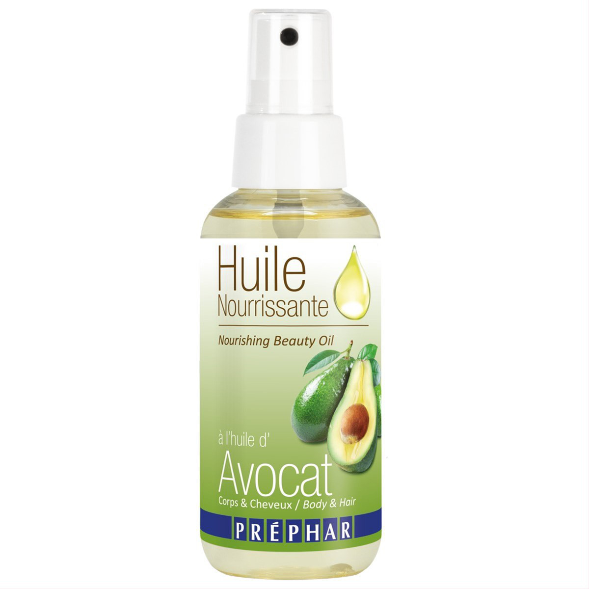 PRÉPHAR, maitinamasis avokadų aliejus kūnui ir plaukams, 100 ml