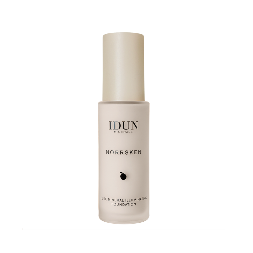 IDUN Minerals skystas makiažo pagrindas lengvai maskuojantis Norrsken Jorunn Nr. 1201, 30 ml