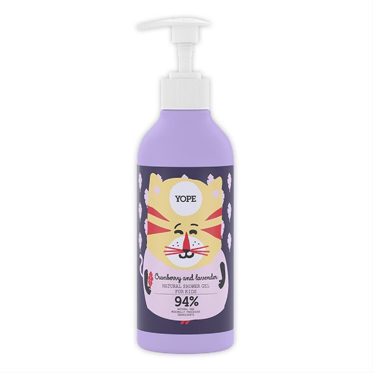 YOPE Natūrali dušo želė vaikams, "Spanguolės ir levanda", 400ml.