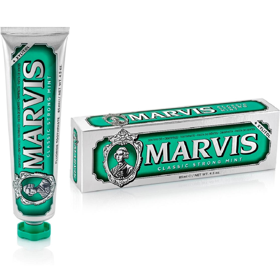 MARVIS CLASSIC STRONG MINT, klasikinė mėtų aromato dantų pasta, 85ml