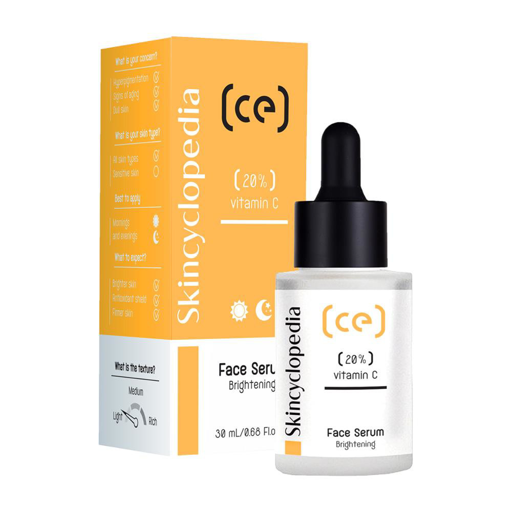 Skincyclopedia veido serumas su 20% vitaminu C, 30ml
