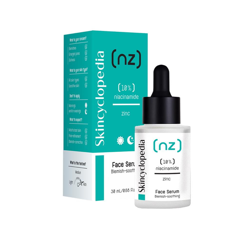 Skincyclopedia veido serumas su 10% niacinamidu ir 1% cinko, 30ml