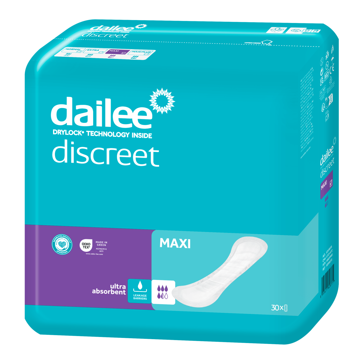DAILEE DISCREET MAXI, įklotai, 30 vnt.