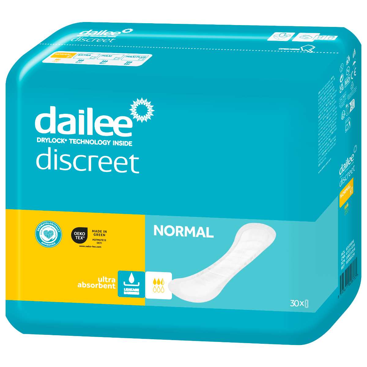 DAILEE DISCREET NORMAL, įklotai, 30 vnt.