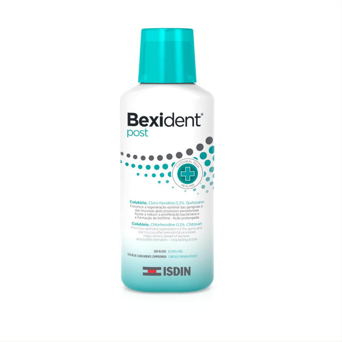 ISDIN BEXIDENT POST, burnos skalavimo skystis su 0,2 proc. chlorheksidinu, 250ml