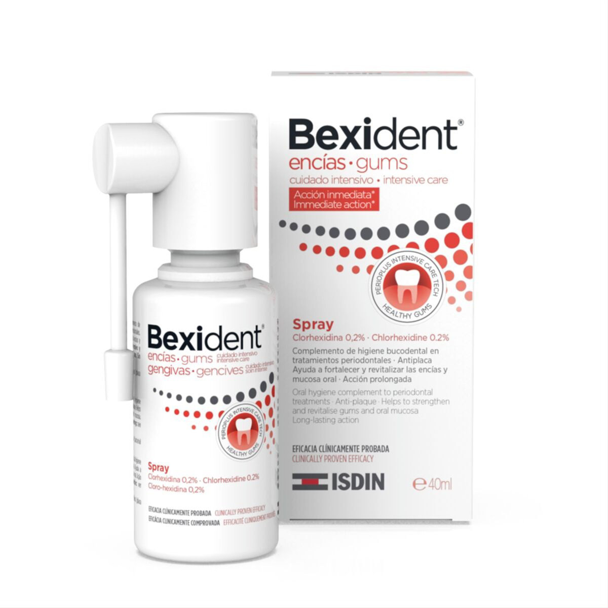 ISDIN BEXIDENT, burnos purškiklis su 0,2 proc. chlorheksidino, 40ml