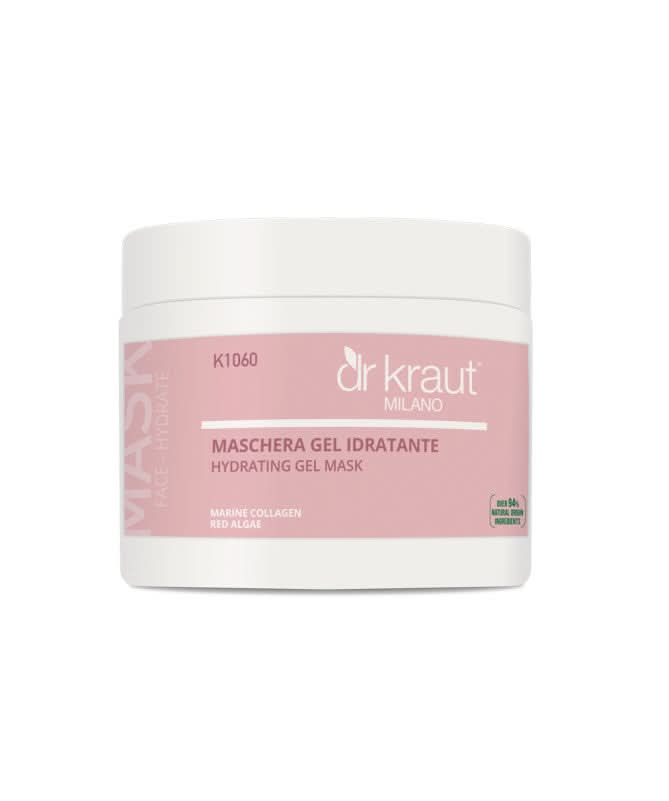 Drėkinanti gelinė veido kaukė su jūriniu kolagenu ir raudonaisiais dumbliais DR KRAUT ITALY, 500 ml