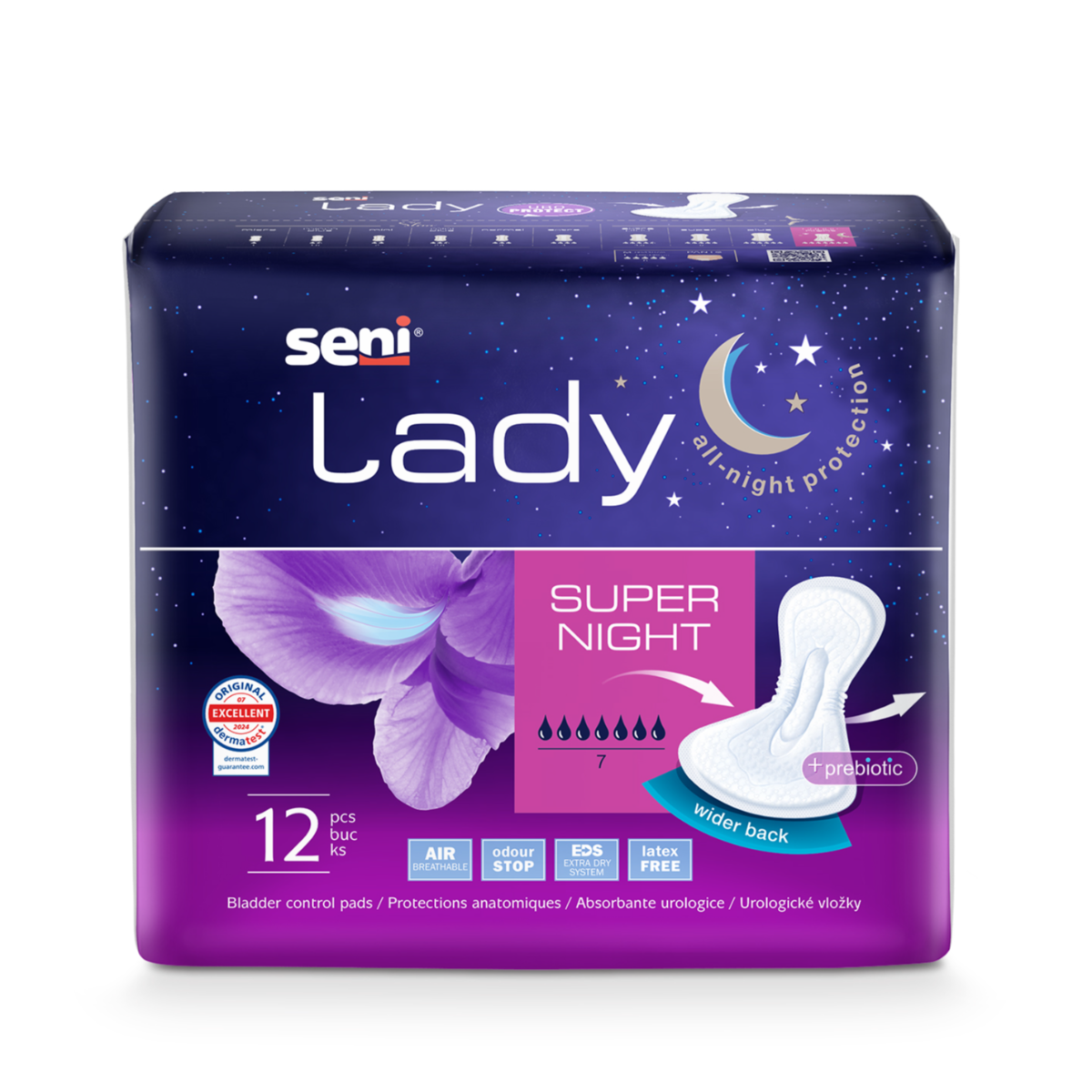 SENI LADY SUPER NIGHT, įklotai, 12 vnt.