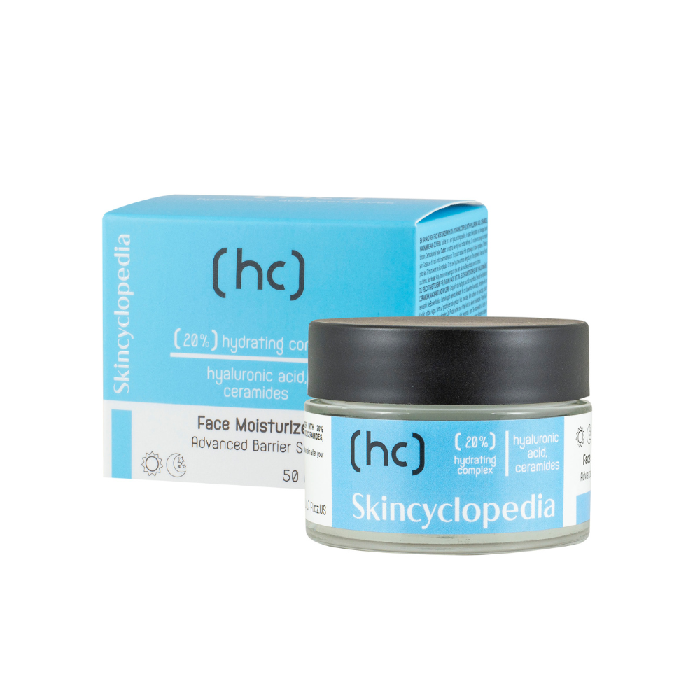 Skincyclopedia drėkinamasis veido kremas su 20% drėkinamuoju kompleksu, 50ml