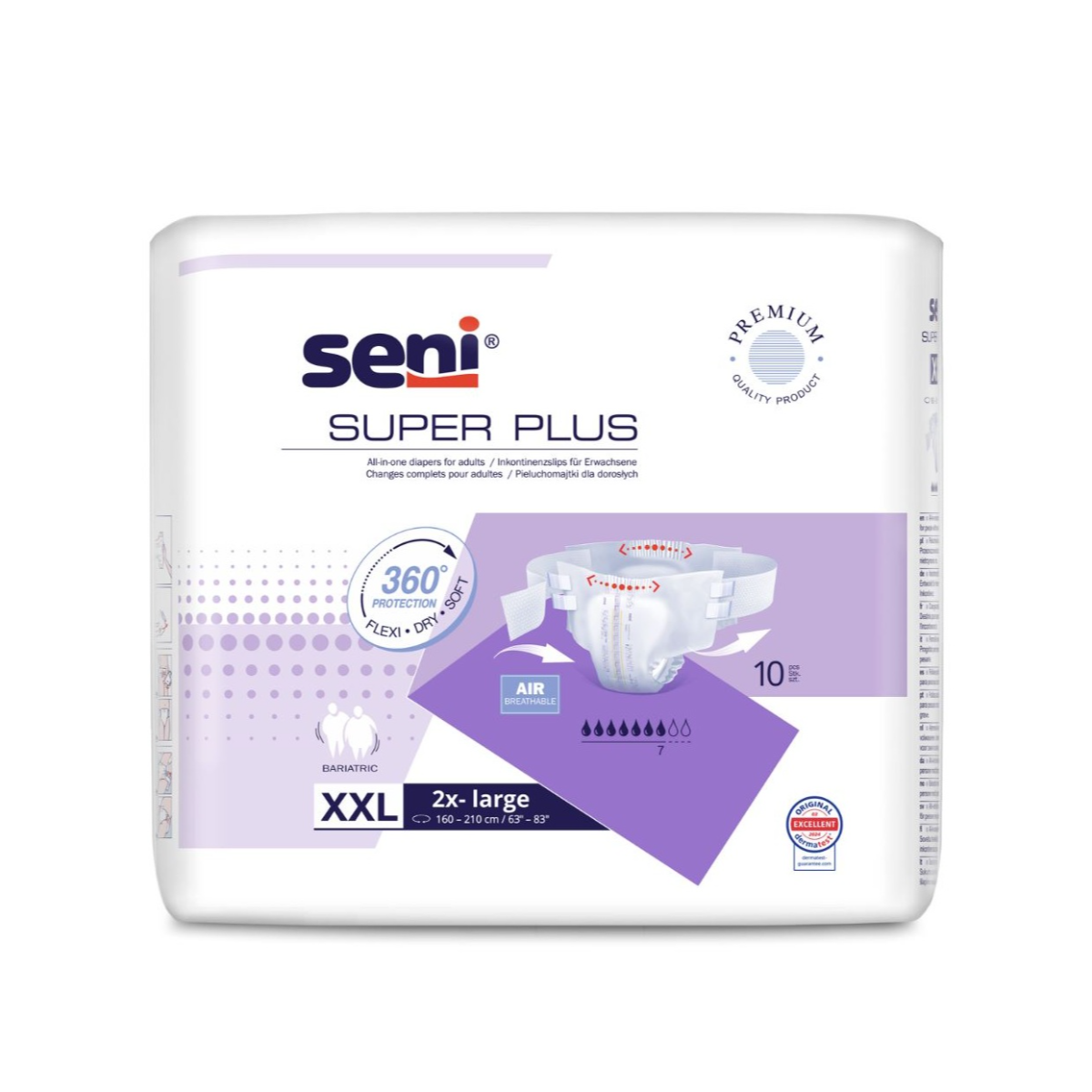 SENI SUPER PLUS XXL, sauskelnės, 10 vnt.