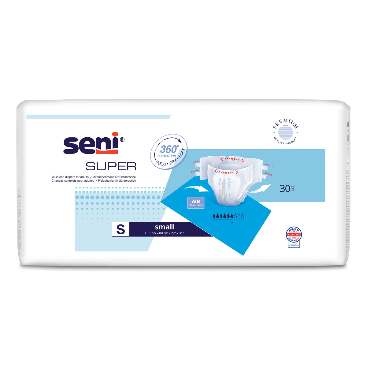 SENI SUPER S, sauskelnės, 30vnt.