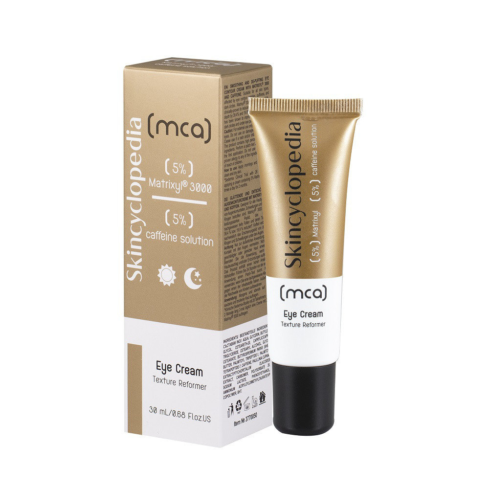 Skincyclopedia paakių kremas su 10% Matrixyl3000 peptidų kompleksu ir 5% kofeinu, 30ml