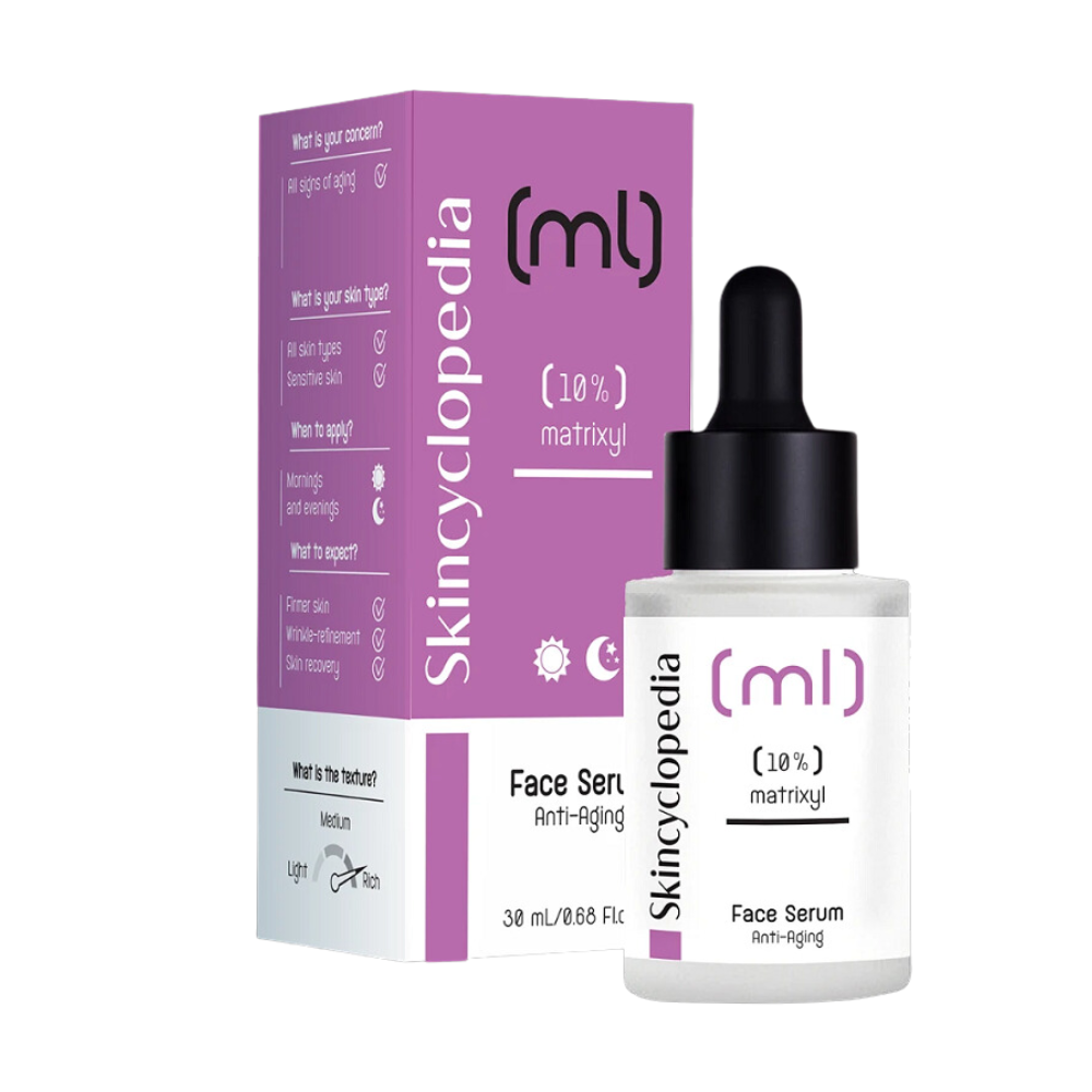Skincyclopedia veido serumas nuo senėjimo su 10% Matrixyl3000 peptidų kompleksu, 30ml