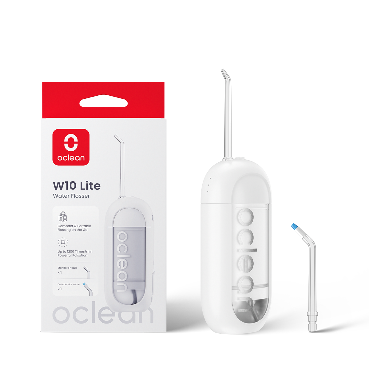 OCLEAN W10 LITE, elektrinis burnos irigatorius, baltos spalvos, 1 vnt.