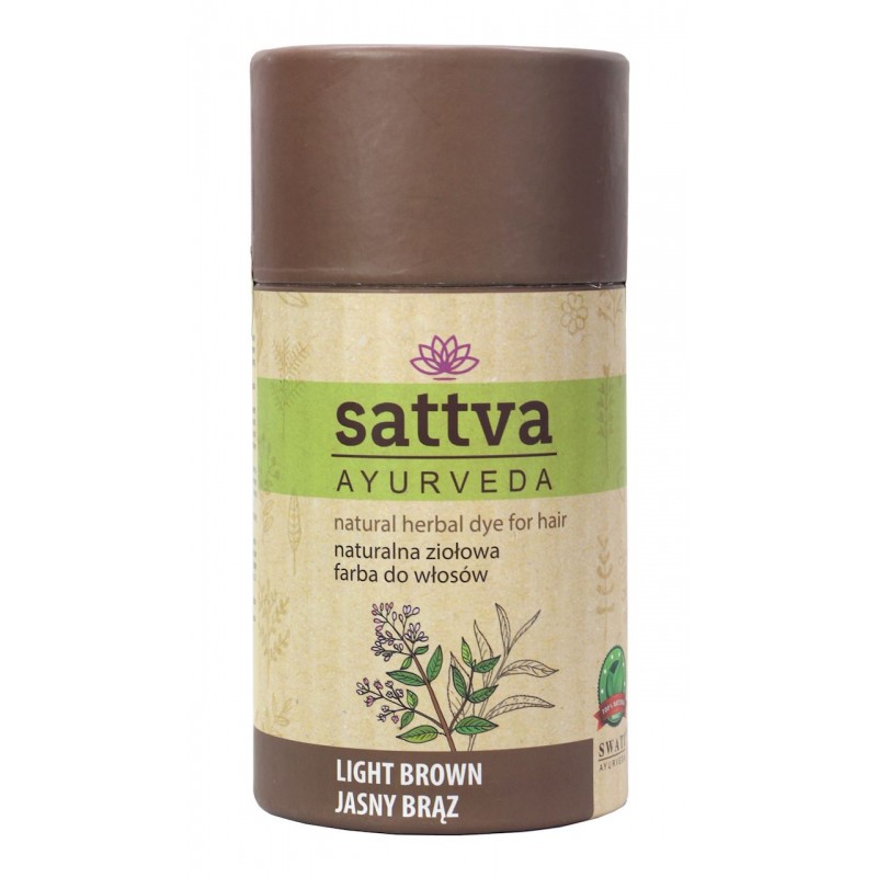 Natūralūs henna plaukų dažai – šviesiai ruda, 150 g – SATTVA