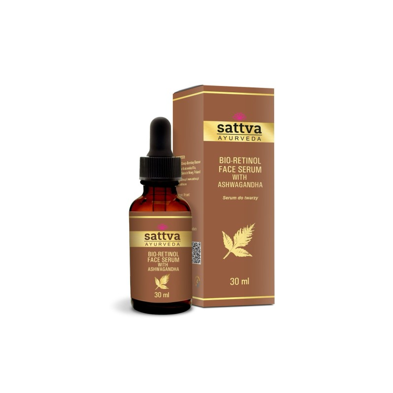 Natūralus veido serumas su ashwagandha ir bio-retinoliu SATTVA, 30 ml