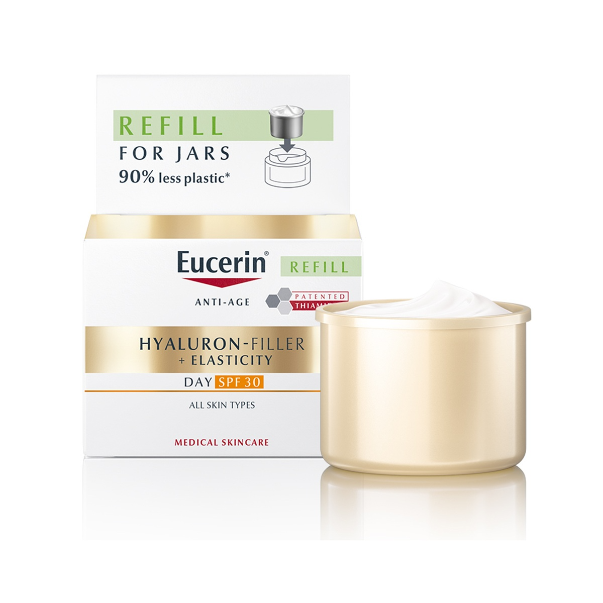 Eucerin Hyaluron-Filler + Elasticity, dieninis kremas, SPF 30, papildymas, 50ml