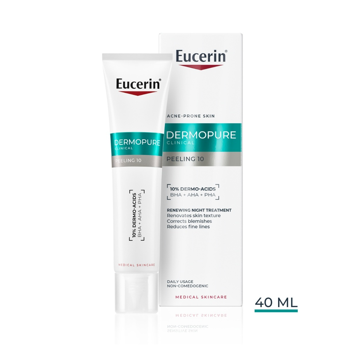 EUCERIN DERMOPURE CLINICAL, atnaujinanti šveičiamoji naktinė priemonė, 40ml