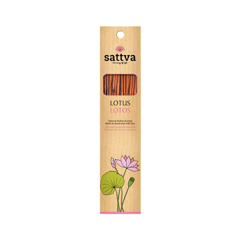 Natūralūs indiški smilkalai su lotoso aromatu – SATTVA (15 vnt., 30 g)