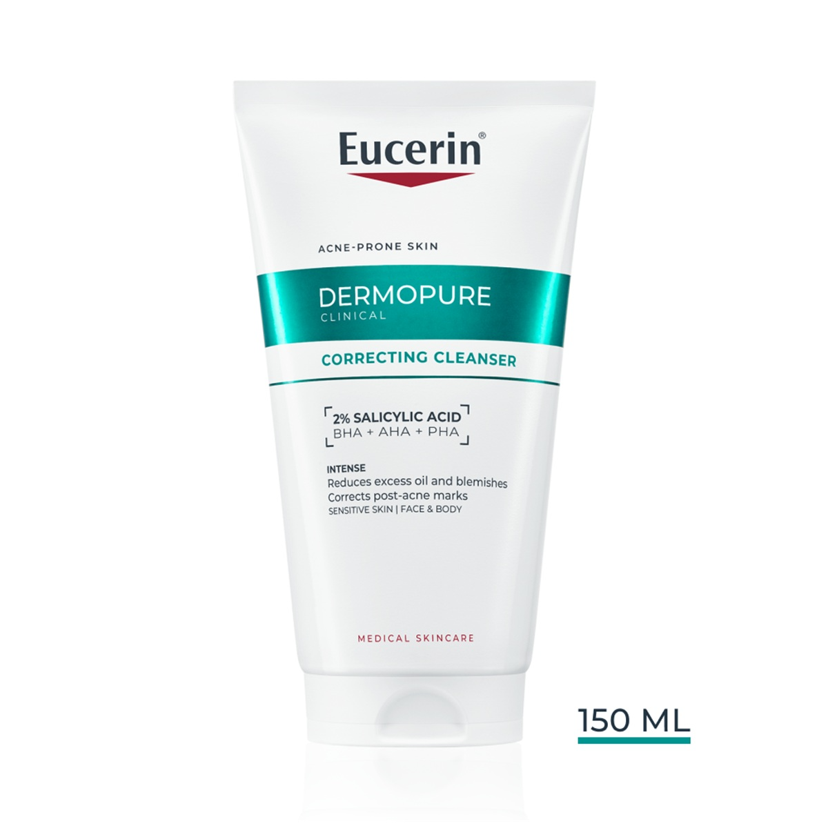 EUCERIN DERMOPURE CLINICAL, koreguojamasis prausimosi gelis, 150 ml