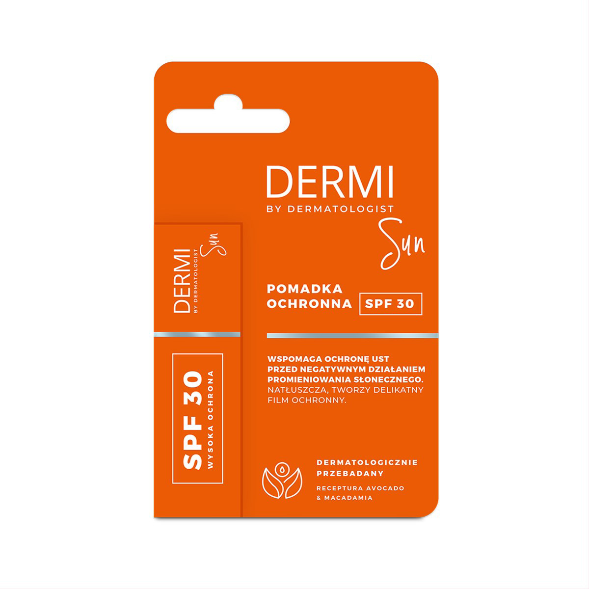 DERMI SUN, apsauginis lūpų balzamas su SPF30 4.5g