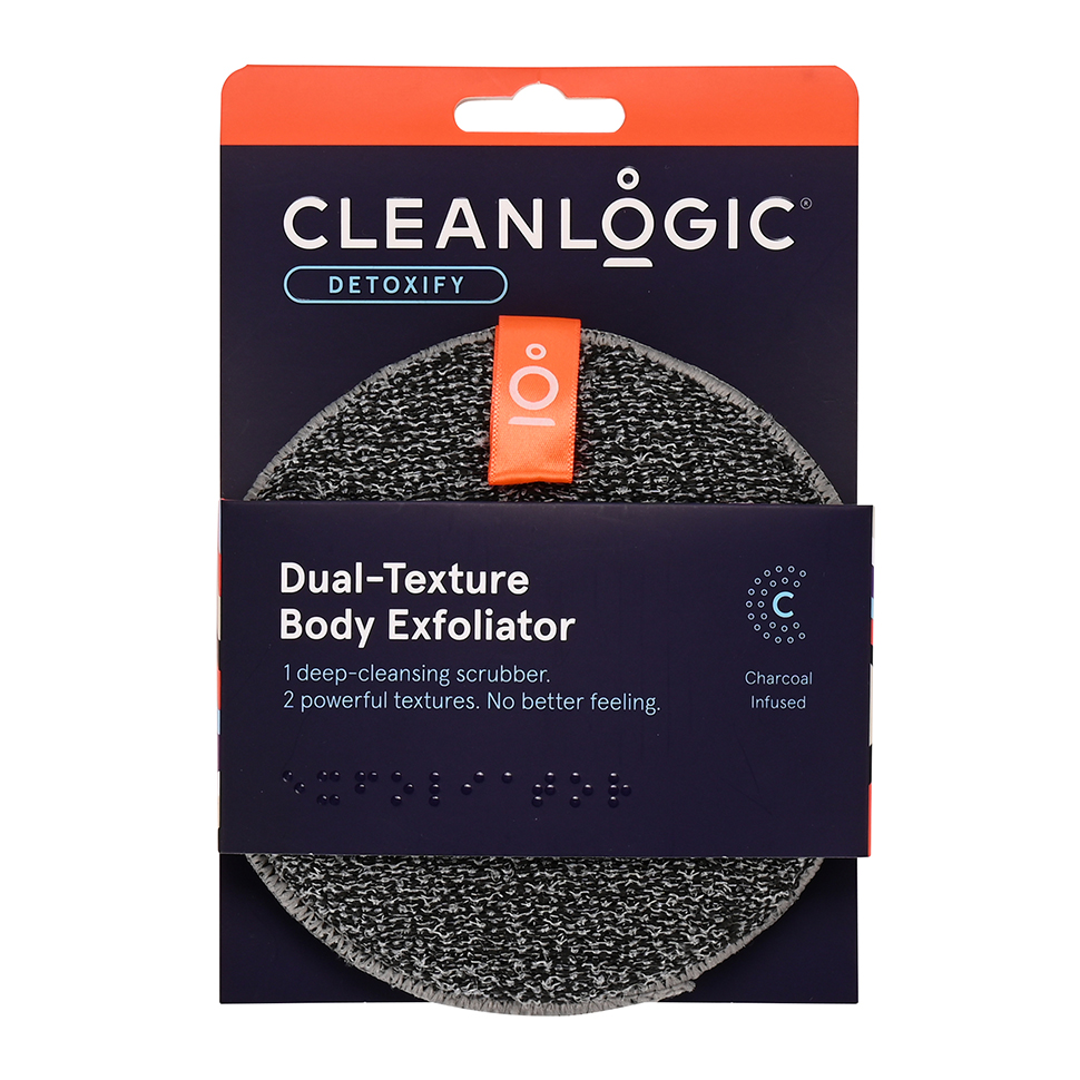 CLEANLOGIC DETOXIFY DUAL - TEXTURE Exfoliator kūno kempinė