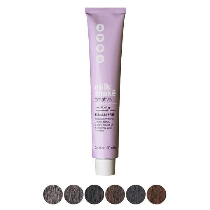 MILK SHAKE CREATIVE PERMANENT plaukų dažai 5.14 I 5 AC, ash copper light brown CHOCOLATE