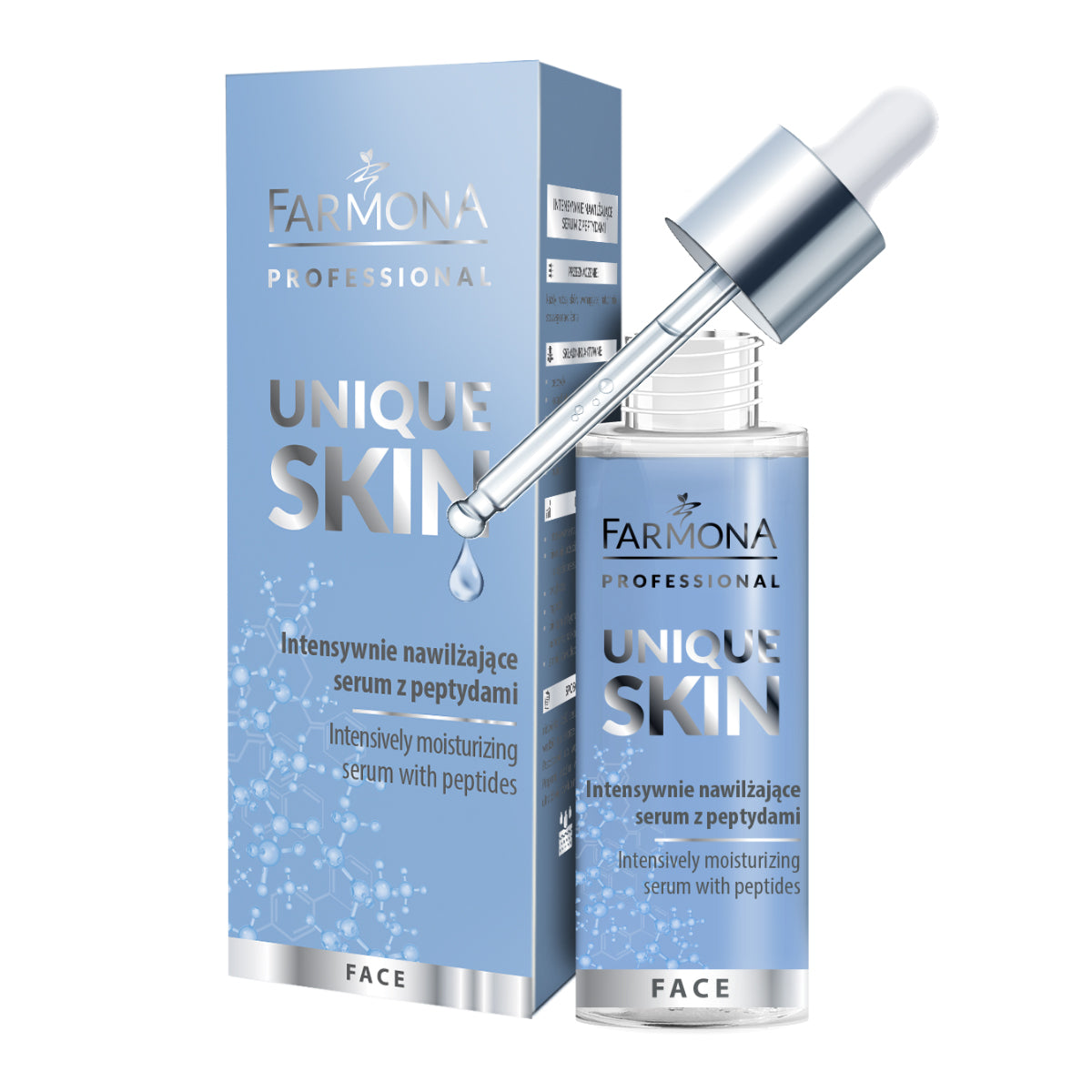 FARMONA UNIQUE SKIN Intensyviai drėkinantis serumas su peptidais, 30 ml