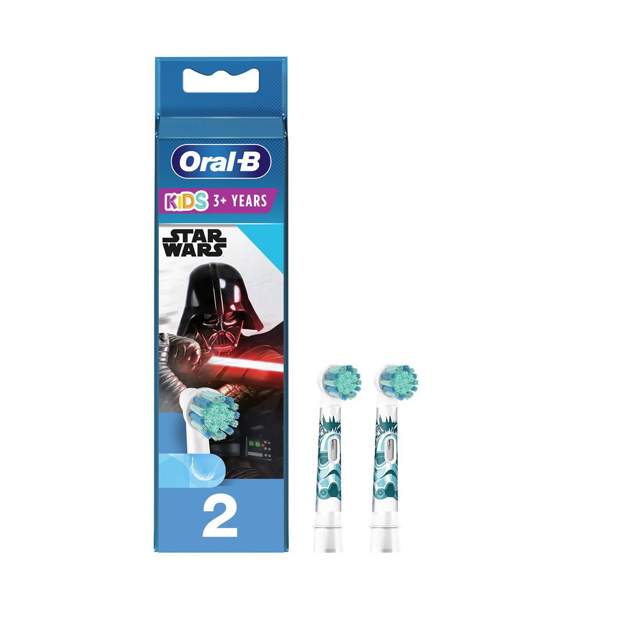 ORAL-B KIDS STAR WATS, dantų šepetėlio galvutės, 2 vnt.