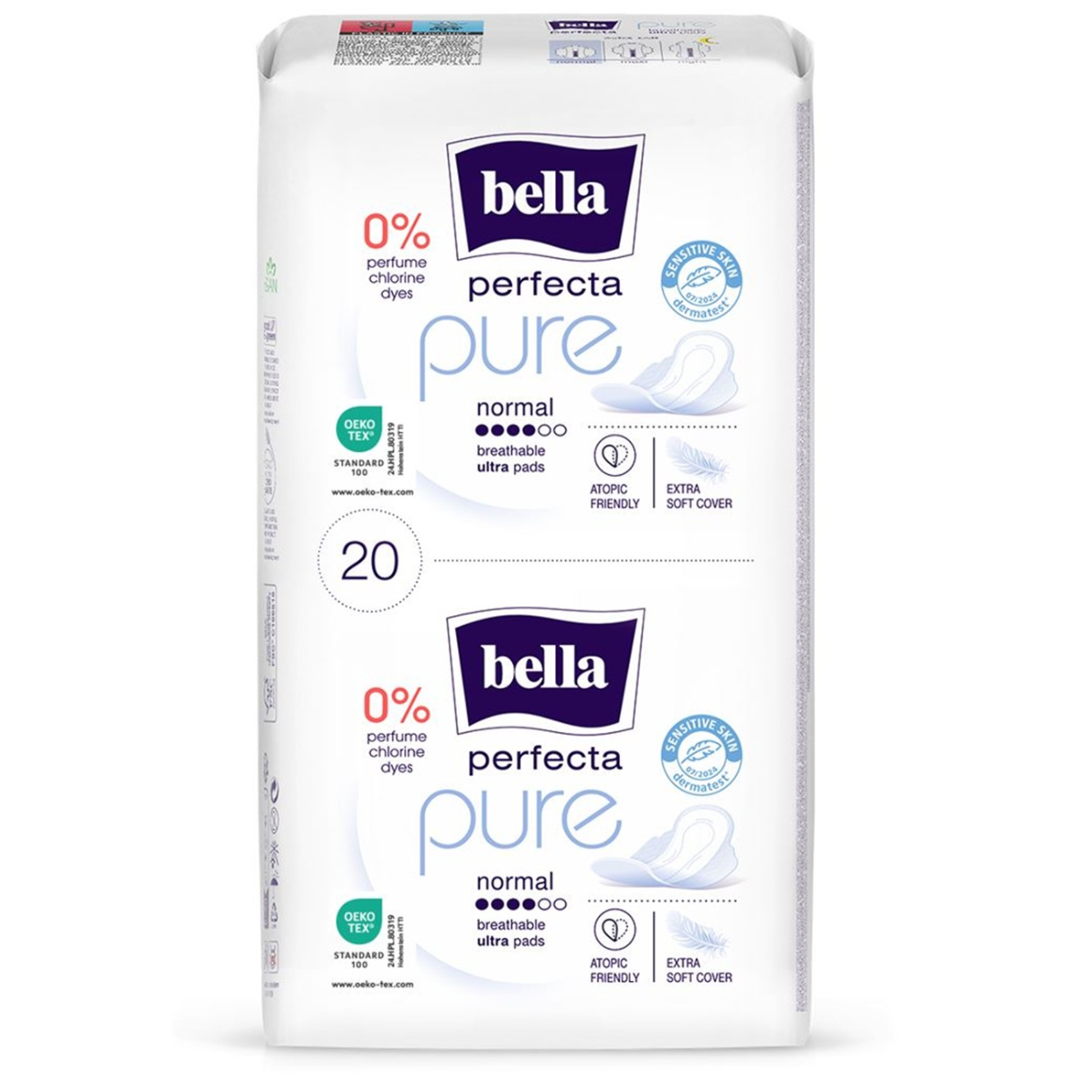 BELLA PERFECTA PURE NORMAL higieniniai paketai 20 vnt.
