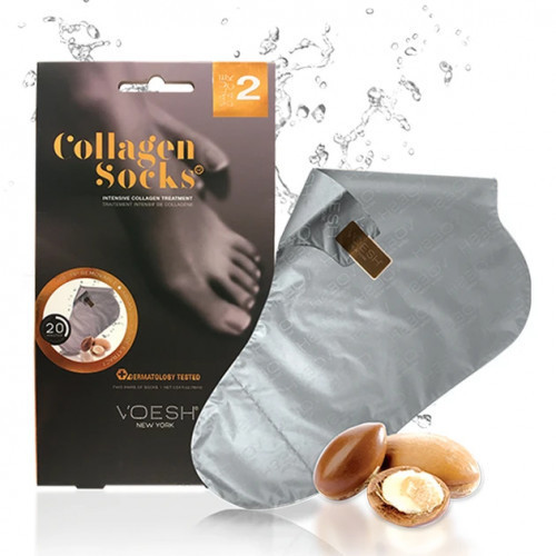 VOESH Kaukė pėdoms su kolagenu Collagen Socks 2 poros
