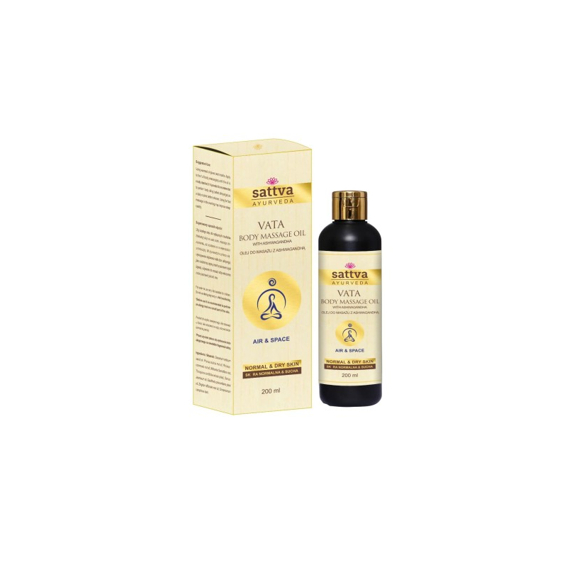 Ajurvedinis masažo aliejus su Ašvaganda – SATTVA, 200 ml