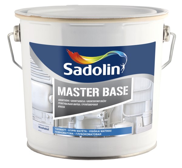 Alkidiniai emaliniai dažai SADOLIN MASTER BASE, 2,5 l, BW bazė, balti, visiškai matiniai