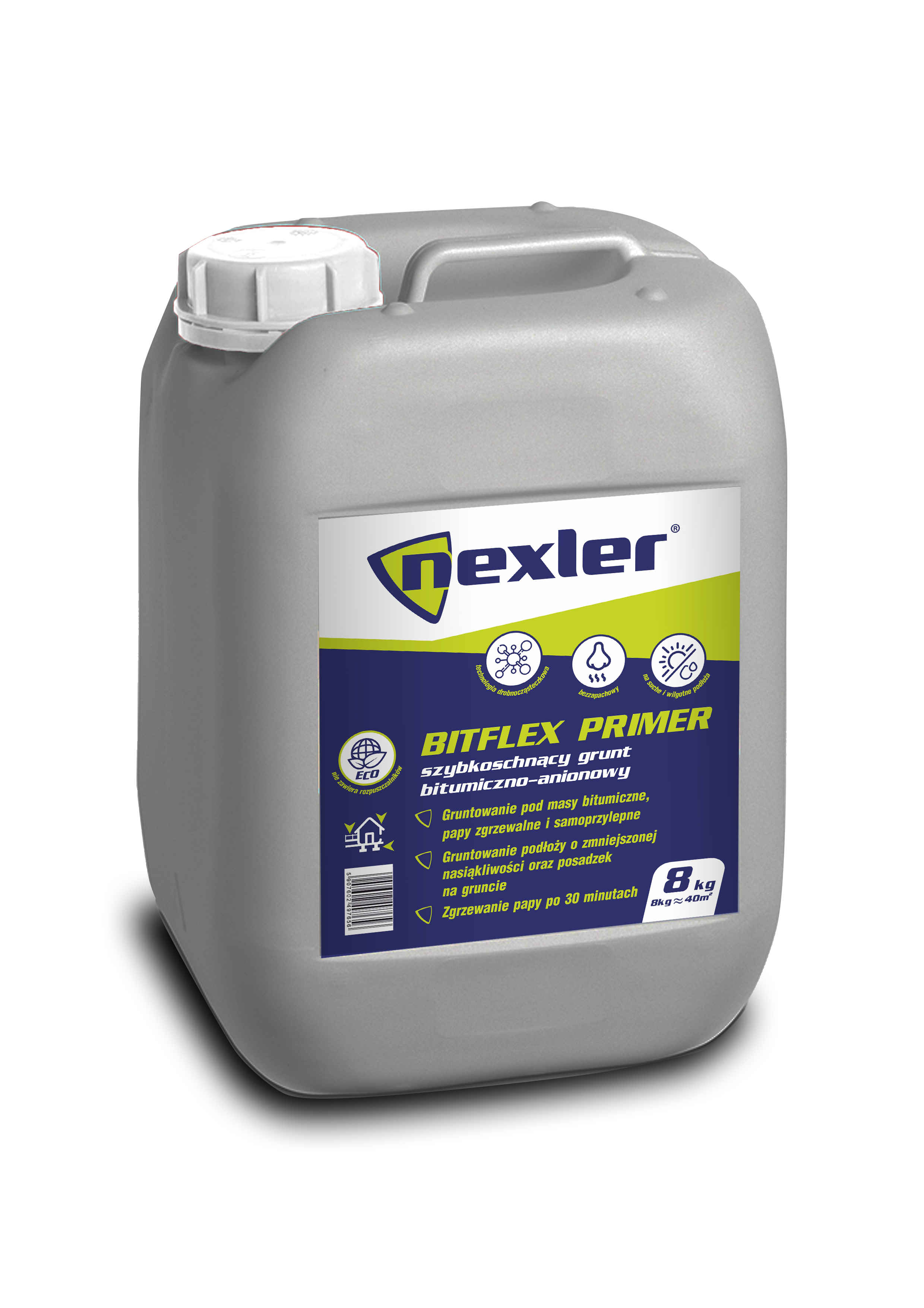 Gruntas Nexler Bitflex Primer 8kg koncentratas, bituminis, vandens pagrindu
