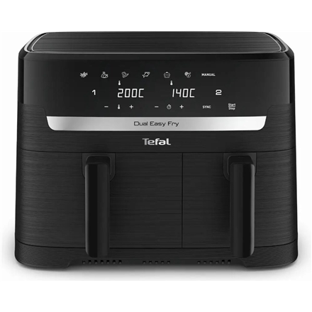 Fritiūrinė TEFAL Dual Easy Fry Essential Airfryer  EY901N  Power 2700 W  Capacity 8.3 L  Black