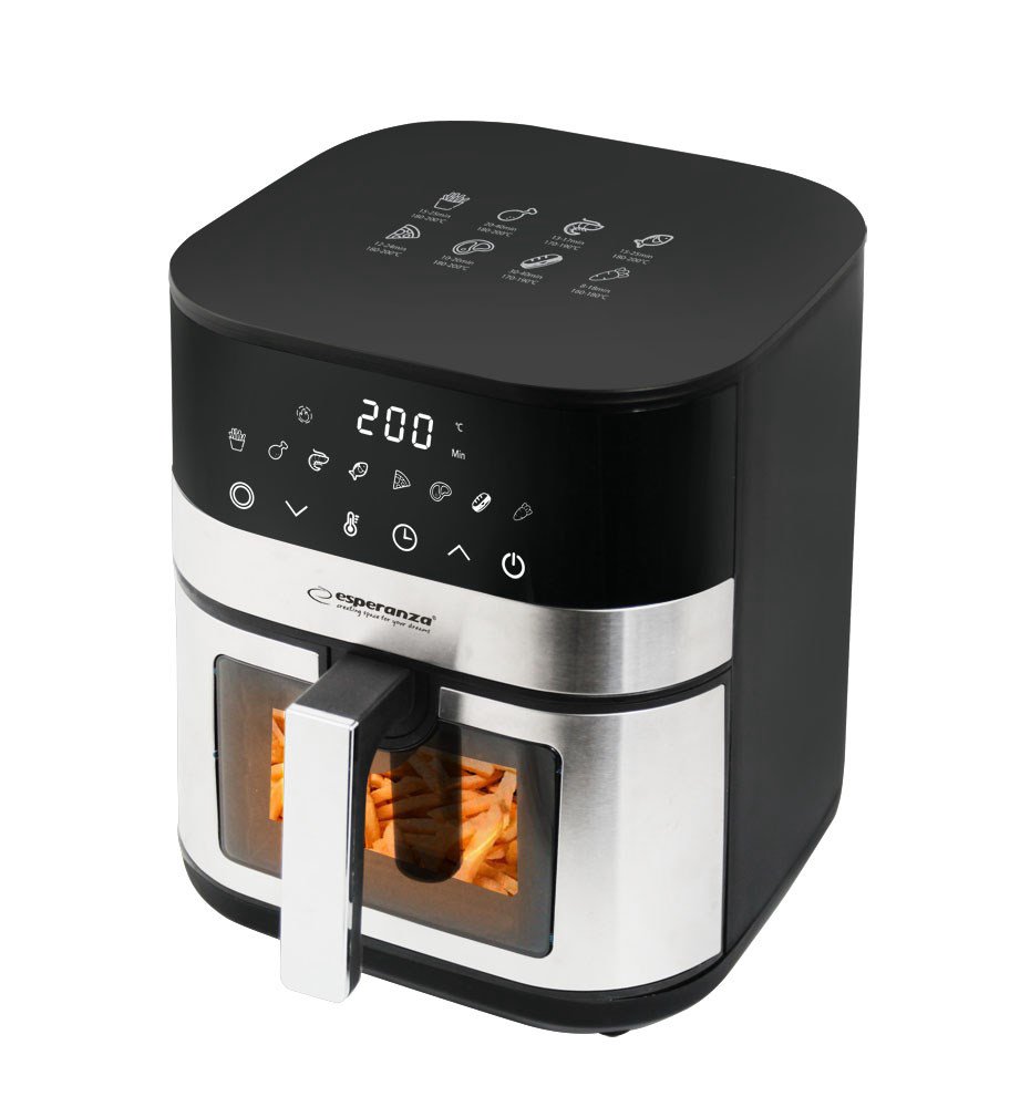 Esperanza EKA003 Keptuvė be riebalų 5L, 1400W Inox