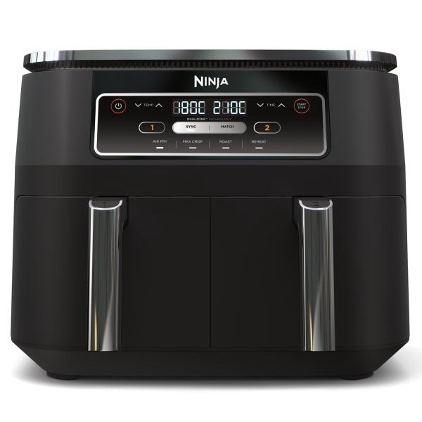 Ninja AF200EU gruzdintuvė Dvigubas 7,6 L Autonominės 2400 W Karšto oro gruzdintuvė Juoda
