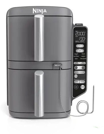 Ninja SL451EU gruzdintuvė Dvigubas 9,5 L Autonominės 2470 W Karšto oro gruzdintuvė Juoda