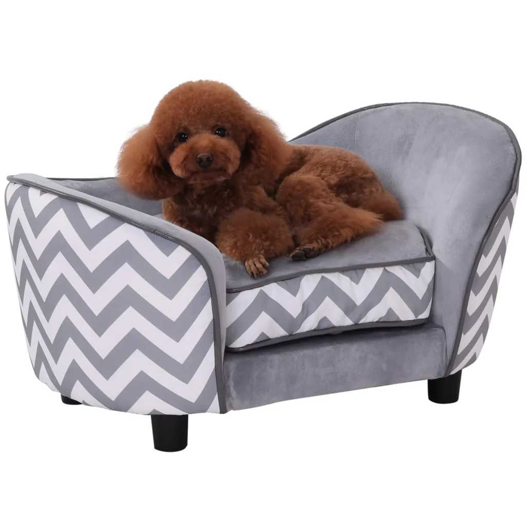 Naminių gyvūnėlių sofa, guolis  - pilka, 68,5x40,5x40,5 cm