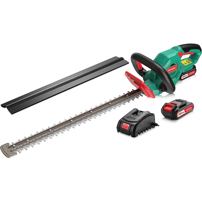 Akumuliatorinės gyvatvorių žirklės Metabo HS 18 LTX 55, 2 x 2,0 Ah + įkroviklis