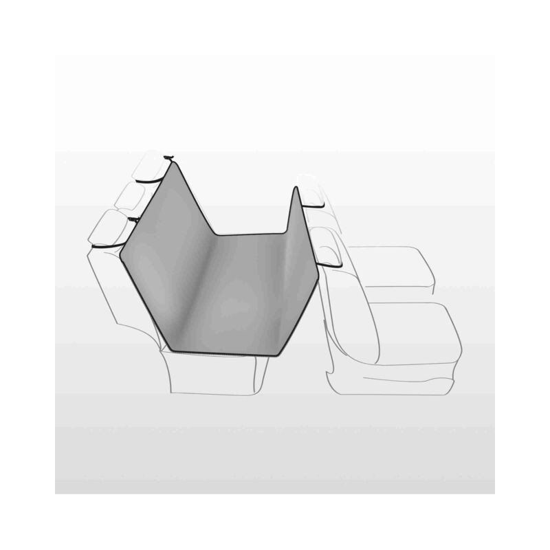 TRIXIE Automobilio sėdynės užtiesalas 1.45x1.60 m šviesiai pilkas-juodas