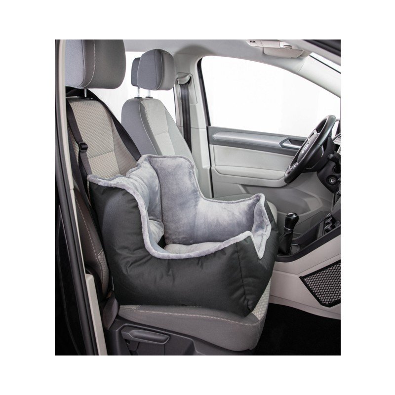 TRIXIE Automobilinis guolis tvirt. prie sėdynės 50x40x50 cm juoda-pilka
