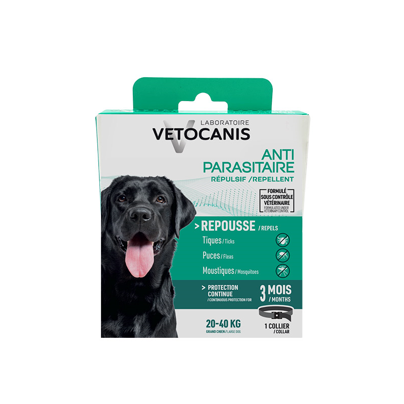 Vetocanis antkaklis nuo erkių didelių veislių šunims 20–40 kg 65 cm