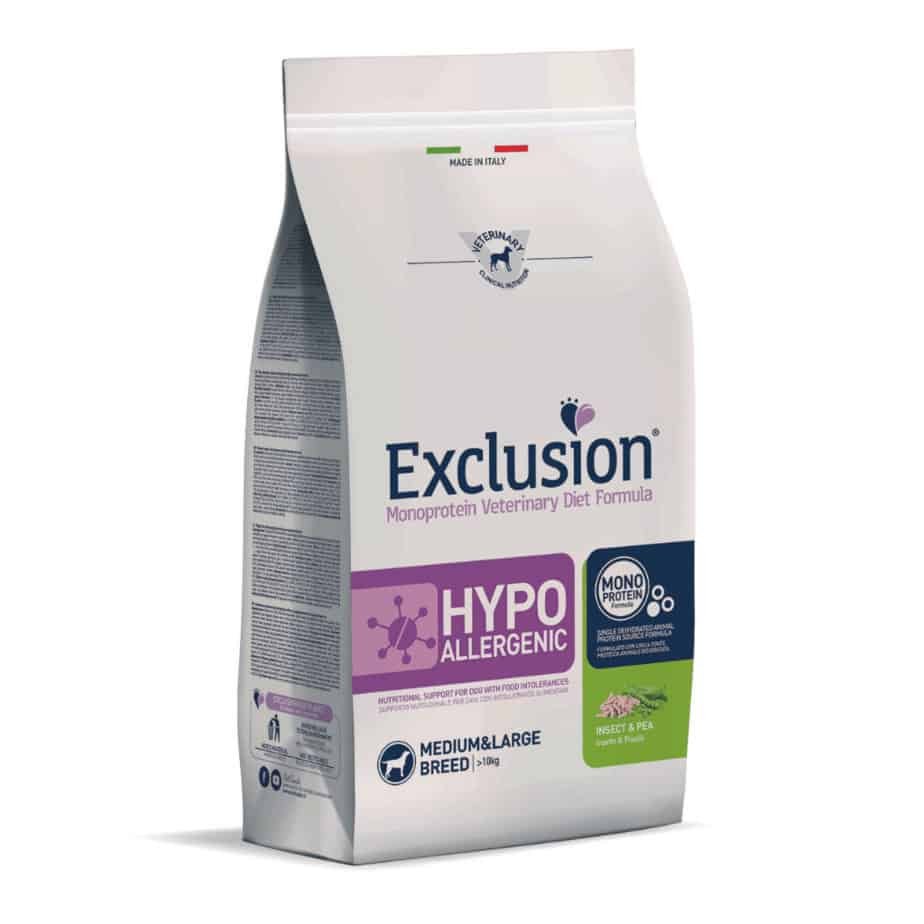 EXCLUSION HYPOALLERGENIC MAŽŲ VEISLIŲ ŠUNIMS SU VABZDŽIAIS IR ŽIRNELIAIS - 2 kg