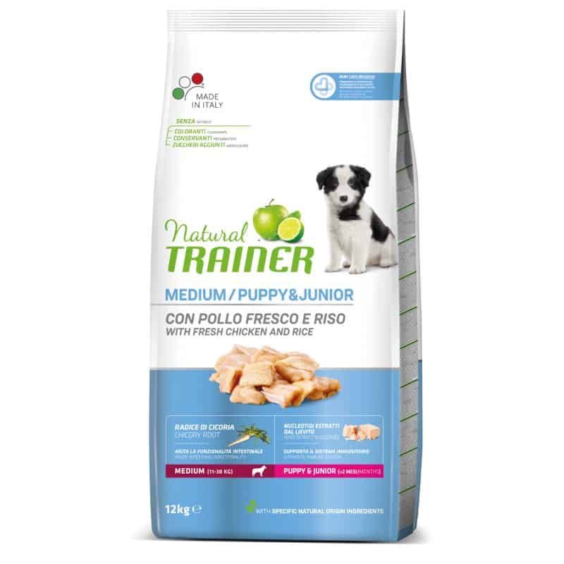 TRAINER NATURAL PUPPY MEDIUM Šuniukams SU VIŠTIENA 12kg