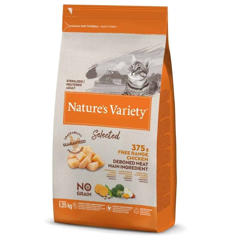 Nature's Variety SELECTED STERILIZED CAT katėms su vištiena